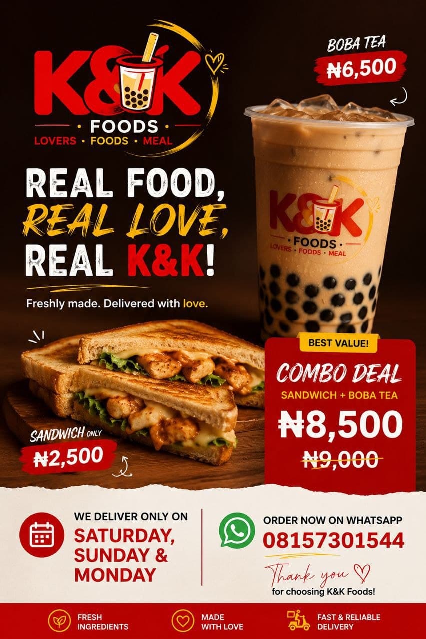 Combo Deal (Sandwich + Boba Tea)
